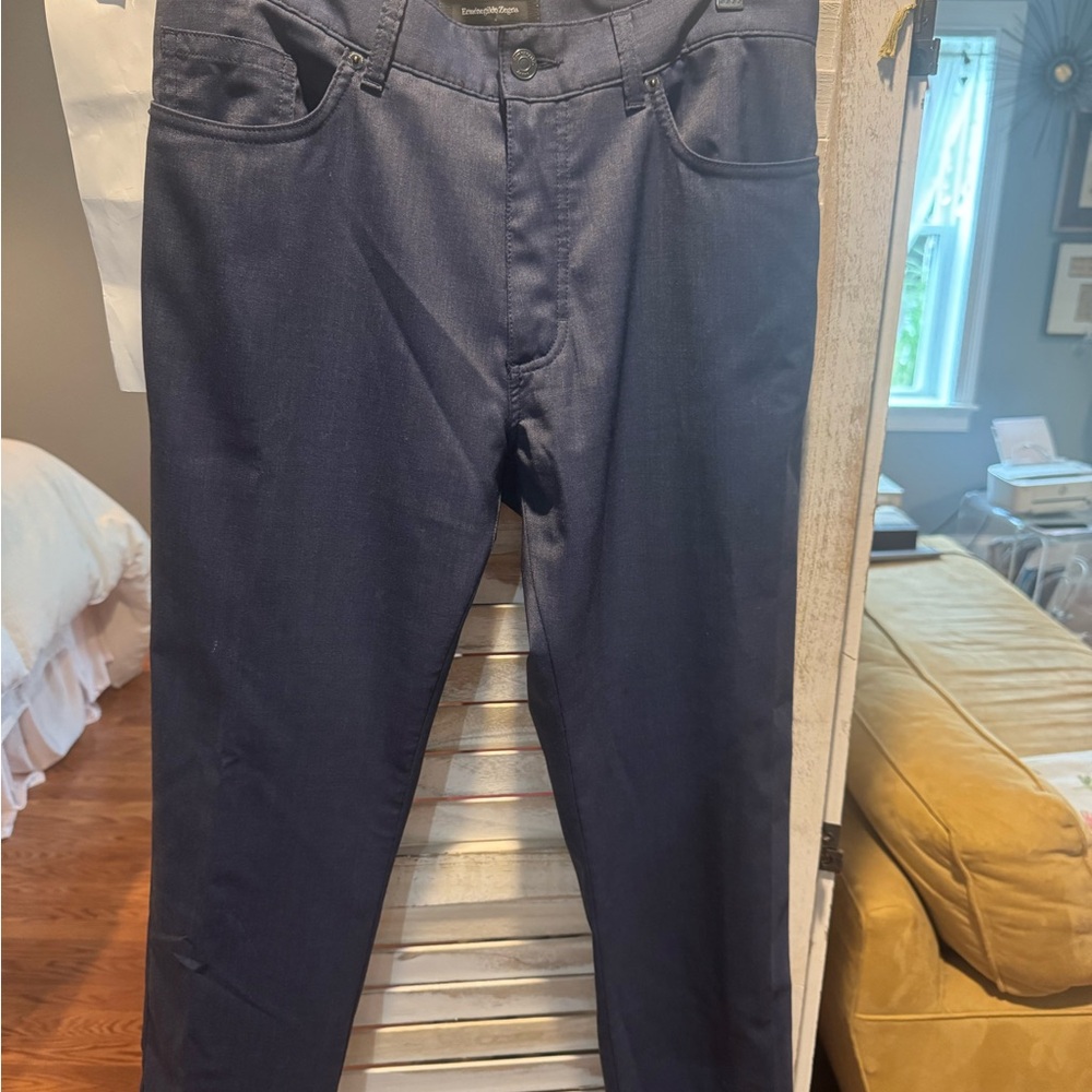 Dark Blue Slim Fit Pants